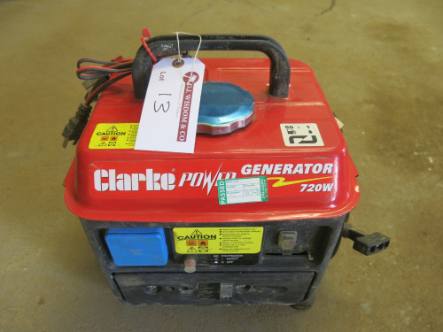 Clarke 2 Stroke Generator 720W, 2HP Petrol Engine.