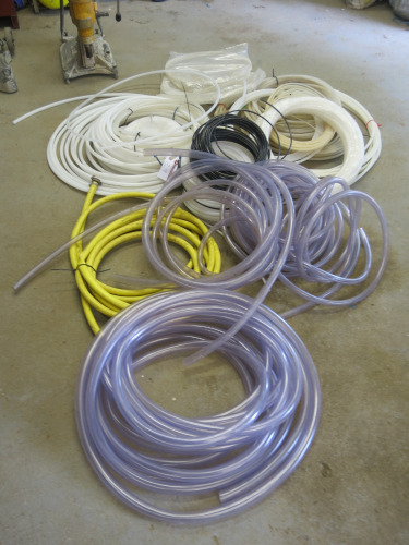 Large Quantity of Assorted Sizes & Lengths of Plastic Water & Air Pipe (As Viewed/Pictured).