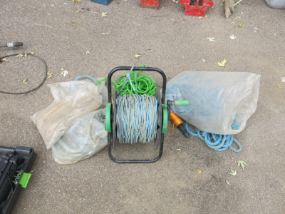 Reel Containing Large Length of Rope, Plus 2 Bags of Heavy Duty Rope (As Viewed/Pictured).