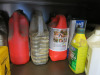 2 Door Metal Cabinet Containing Line Marker Aerosols, Various Spray Items and Oil Cans. - 9