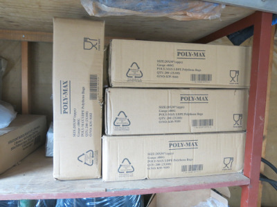 5 x Polymax 20 x 30" Polyethene Clear Bags, 200 per Box.