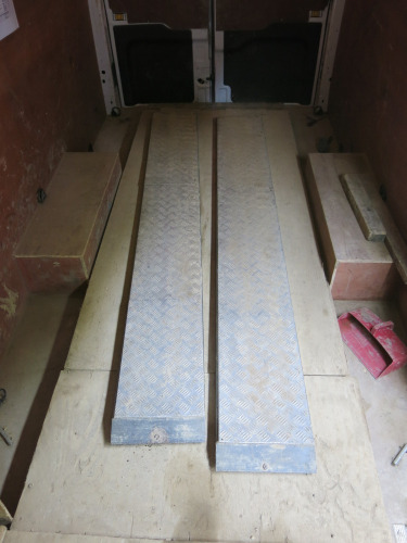 Pair of Heavy Duty Checker Plate Plant Ramps, 2.4m Long.