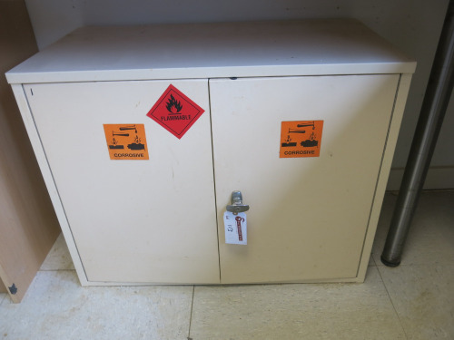 Double Door Lockable Chemical Cabinet.