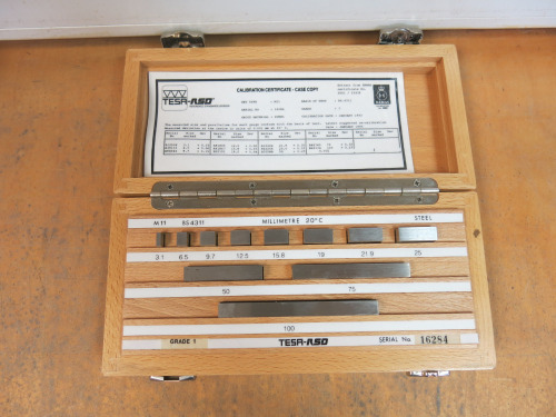 Set of Slip Gauges in Box.