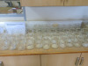 Large Quantity of Laboratory Glassware to Include: 70 x Funnels (60mm 75mm), 12 x Density Bottles, 14 x Weighing Bottles, 25 x Assorted Capacity Measuring Cylinders with Spouts, 62 x 600ml Glass Beakers, Quantity of 100mm Clear Watch Glasses with Ground - 2