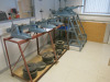 6 x Wykham Farrance Front Loading Oedometers with Slotted Weights & Accessories, Including Upper & Lower Stones, Cutting Discs and Calibration Discs. NOTE: 2 x floor standing & 4 x bench mounted with benches.