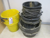 25 x Assorted Plastic Buckets Used. - 3