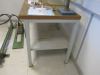 Metal Framed Workbench with Wood Top. Size H84 x W1500 x D70cm. - 2