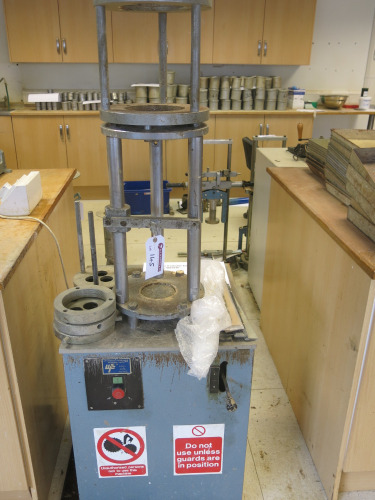 Wykham & Farrance Hydraulic Extruder for 100mm Dia Samples with Assorted Attachments.