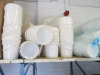 Quantity of Assorted Sized JETB White Round Plastic Tubs with Lids. - 4