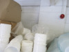 Quantity of Assorted Sized JETB White Round Plastic Tubs with Lids. - 8