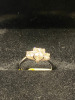 Stamped 14ct White Gold 3 Diamond Ring (.79ct). Ring Size J RRP £3300.