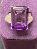 18ct White Gold Amethyst (25ct) & (.80ct) Diamond Ring. Size M. RRP £3300.