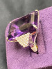 18ct White Gold Amethyst (25ct) & (.80ct) Diamond Ring. Size M. RRP £3300. - 3