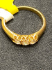 Yellow Metal 3 Diamond (.15ct) Ring. Size I. RRP £1265. - 4