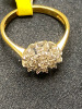 18ct Yellow & White Gold Diamond (.25ct) Cluster Ring. Size M. RRP £1800. - 5