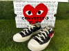 Pair of Converse Comme des Garcons Play x Chuck Taylor 1970's Ox, Size UK 3. Comes in Box. NOTE: worn in good condition.