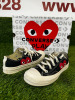 Pair of Converse Comme des Garcons Play x Chuck Taylor 1970's Ox, Size UK 3. Comes in Box. NOTE: worn in good condition. - 2