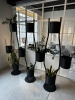 10 Pot Black Metal Indoor Plant Holder/Display in 3 Sections. Size H190 x W250cm. - 3