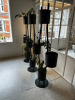 10 Pot Black Metal Indoor Plant Holder/Display in 3 Sections. Size H190 x W250cm. - 4