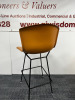 Knoll Bertoia Counter Stool in Tan Cowhide with Black Frame. - 3