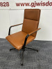 Brunner Finasoft Tan Leather Conference Swivel High Back Chair. - 3