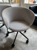 Set of 4 Lucidi Pevere Designer, HEM Kendo Swivel Chairs 5-Star Castors in Mottled Grey Upholstery. - 2