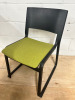 Chorus Camira Blazer CUZ2A with Back Rest in Black with Green Fabric Seat. - 2