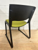 Chorus Camira Blazer CUZ2A with Back Rest in Black with Green Fabric Seat. - 3