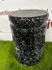 Max Lamb Design, Hem Stool in Black & White Spatter. Size H45 x Dia31cm. - 2