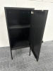 Dark Grey Metal Cupboard. Size H81 x 35 x 35cm. - 2