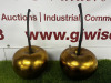 Pair of Gold Coloured Oversized Cherry Ornaments. - 2