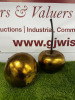 Pair of Gold Coloured Oversized Cherry Ornaments. - 3