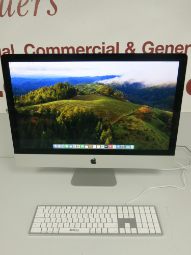 Apple iMac 27", 2020, Model , Running macOS Sonoma, Intel Core i5-6 Core, 16GB RAM, 256GB HDD, AMD Radeon 5300 4GB Graphics. Comes with Jedel Keyboard.