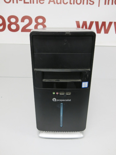 PC Specialist PC, Running Windows 10, Intel i5-6400 @ 2.7Ghz, 8GB RAM, 500GB HDD.