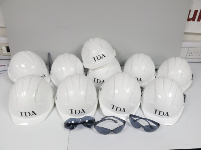 10 x JSP Safety Helmets & 3 x Bolle Safety Glasses.