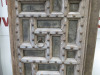 Pair of Antique Indian Teak Carved Wooden Doors with Metal Stud Detail, Size H220 x W60 & 1 x Antique Carved Window Sill with Metal Detail, Size H175 x W50cm. - 9