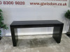 Ebonised Black Highly Polished Console Table with Soft Close Drawer. Size H74 x W161 x D45cm. - 2