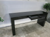 Ebonised Black Highly Polished Console Table with Soft Close Drawer. Size H74 x W161 x D45cm. - 6