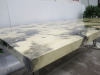 Vintage Large Marble Effect Table with Heavy Metal Legs, Size H75 x W240 x D120cm. - 5