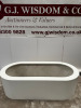 Freestanding Bath Surround in White. Size H51 x W182 x D85cm.