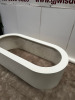 Freestanding Bath Surround in White. Size H51 x W182 x D85cm. - 3