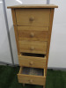 7 Drawer Pine Tall Cabinet. Size 125cm x 43 x 40cm. - 3