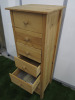 7 Drawer Pine Tall Cabinet. Size 125cm x 43 x 40cm. - 4