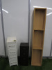 3 x Misc Side Units to Include: 2 with Drawers & 1 x MDF Open 1 Shelf Unit.