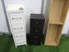 3 x Misc Side Units to Include: 2 with Drawers & 1 x MDF Open 1 Shelf Unit. - 2