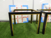 2 x Matching Glass Topped Coffee Tables. Size 60cm x 60cm. - 3