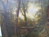 Oil on Canvas Bridge in a Glade Scene, Unframed, Signed by the Artist, Size 57 x 70cm. Note 2 Small Holes to Canvas and 1 Previous Repair. - 3