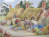 Framed & Glazed Print of a Watercolour of Thatched Cottages by T Theobald. Size 76 x 57cm. - 4