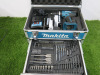 Makita Cordless Drill Set with Pull out Drawer Containing Full Set of Drills and Bits. Appears Little or Unused. - 4